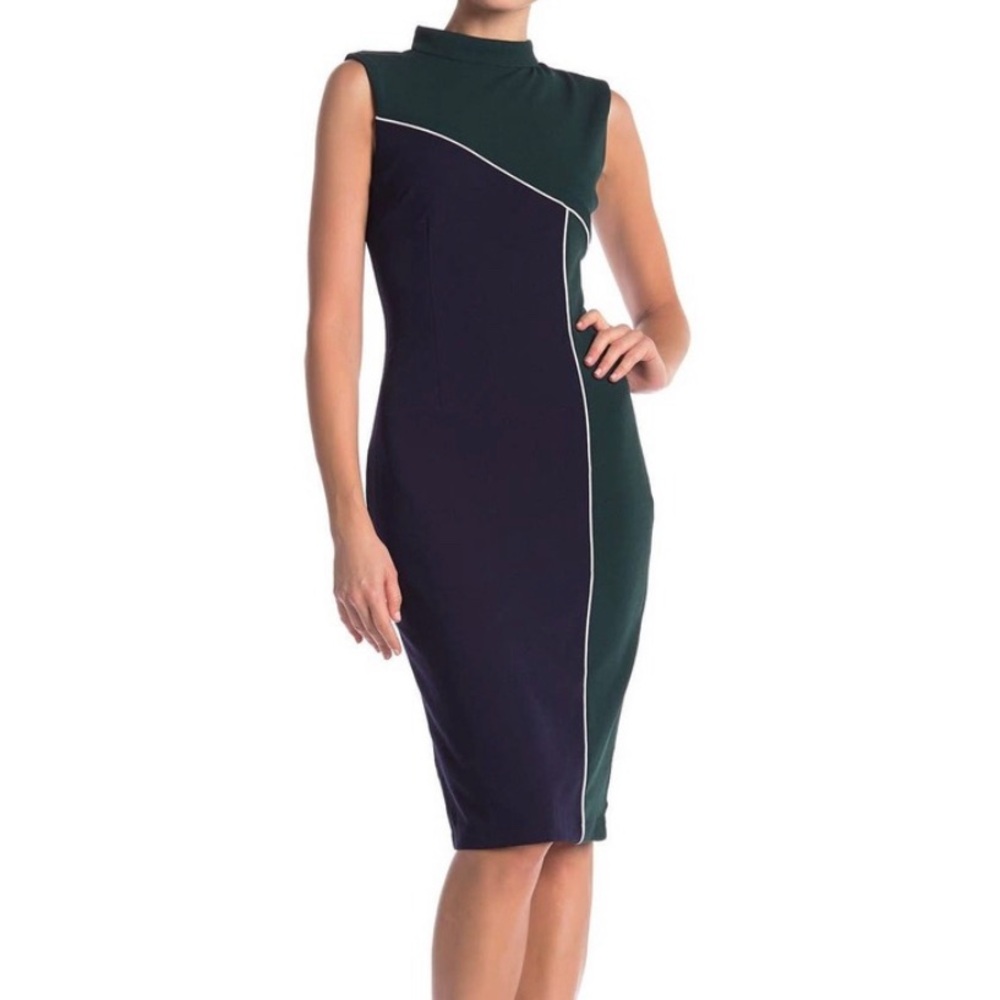 Alexia Admor Alaina Mock Colorblock Sheath Dress S